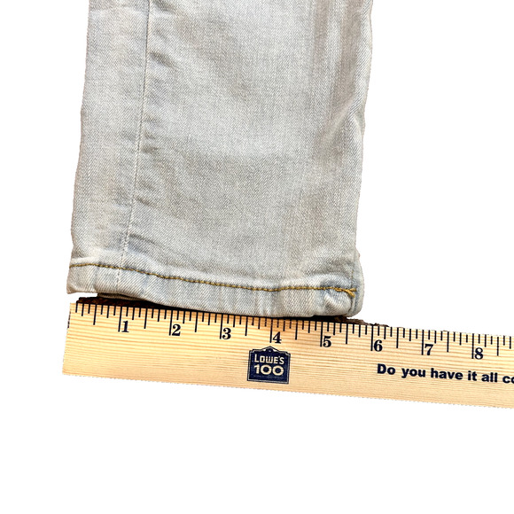 Crysp Denim Jeans Men’s 30 Blue Skinny Distressed Graphic Script Streetwear - Picture 16 of 16